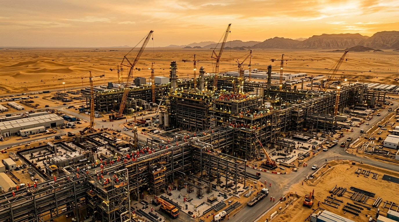 Industrial Construction Project Site in Saudi Arabia